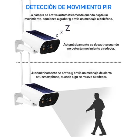 CAMARA IP SOLAR TIPO BULLET 3.6MM 2MP | WIFI | SD | CAMVIEW - CV0197-2