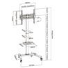 SOPORTE DE SUELO TV 32" - 55" CROMAD - CR1022-1