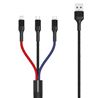 CABLE NB54 CARGA RAPIDA CORDON 3 EN 1 | MICRO + TIPO C + LIGHTNING A USB XO - XONB54