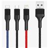 CABLE NB54 CARGA RAPIDA CORDON 3 EN 1 | MICRO + TIPO C + LIGHTNING A USB XO - XONB54-2