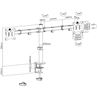 SOPORTE DE MESA 2 MONITORES 13"-32" CROMAD - CR1017-1