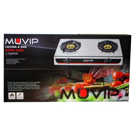 COCINA GAS INOX 2 FUEGOS MUVIP - MV0199-2