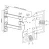 SOPORTE CON BRAZO TV 23"-42" DOBLE EXTENSION CROMAD - CR0868-1