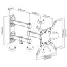 SOPORTE CON BRAZO TV 13"-42" DOBLE EXTENSION CROMAD - CR0532-1