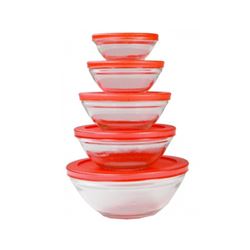 PACK 5 BOLES DE CRISTAL CON TAPA ROJO JOCCA - 4497R