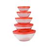 PACK 5 BOLES DE CRISTAL CON TAPA ROJO JOCCA - 4497R