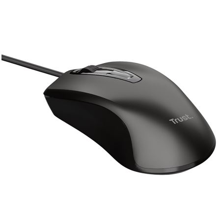 RATON OPTICO BASICS 3 BOTONES NEGRO 1200 DPI TRUST - 24657