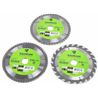 PACK 3 DISCOS CORTE MADERA PARA SIERRAS 210MM. SAURIUM - 48710