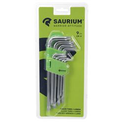 JUEGO LLAVES TORX LARGA 9 PCS SAURIUM - 47630-1