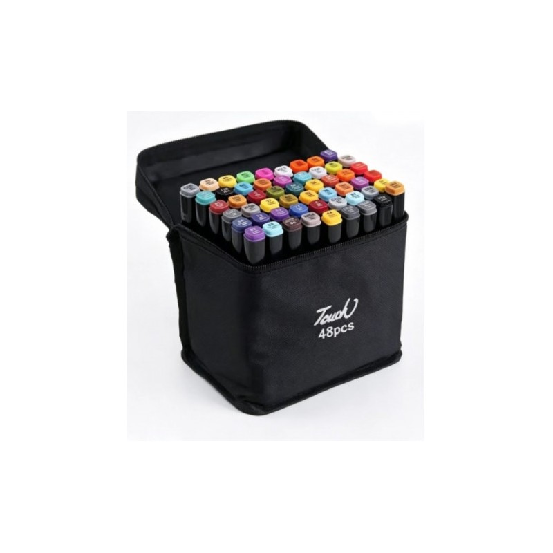 ESTUCHE CON 48 ROTULADORES DOBLE PUNTA