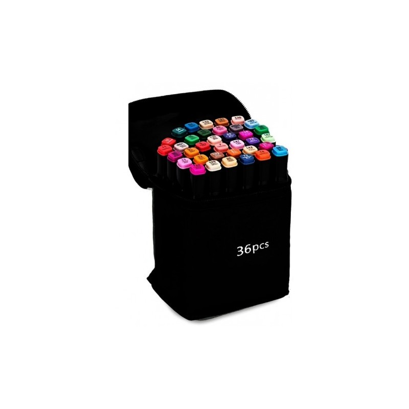 ESTUCHE CON 36 ROTULADORES DOBLE PUNTA