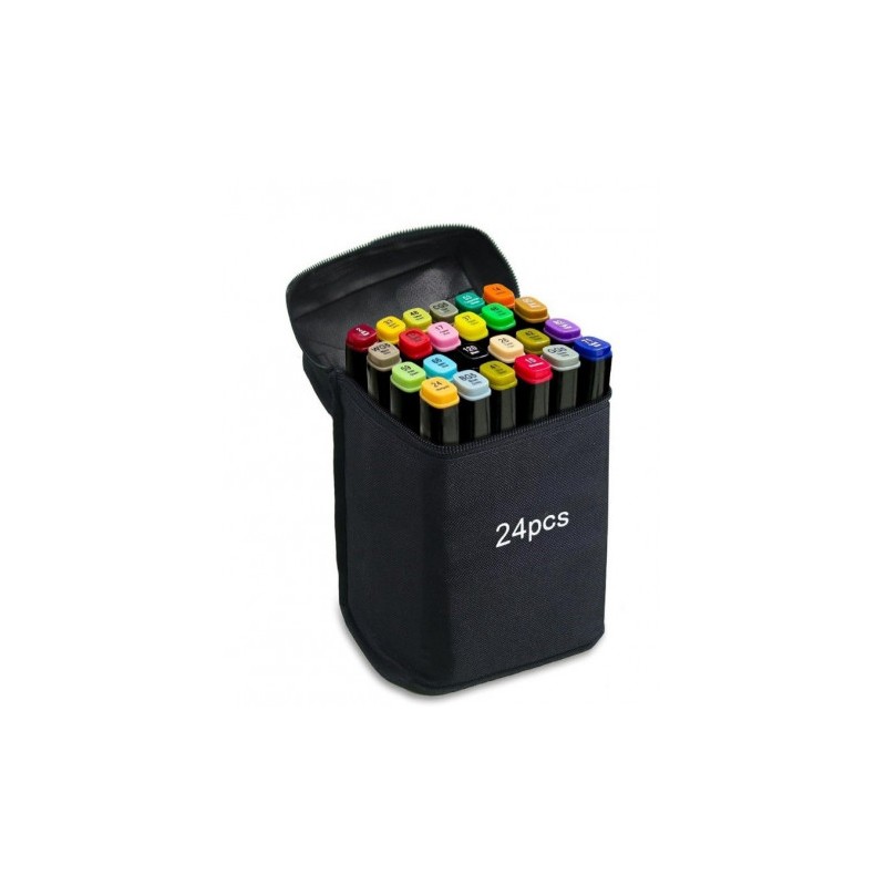 ESTUCHE CON 24 ROTULADORES DOBLE PUNTA