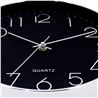 RELOJ DE PARED PLATEADO ESFERA NEGRA CON RELIEVE - 81021H-1