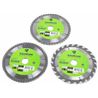 PACK 3 DISCOS CORTE MADERA PARA SIERRAS 185MM. SAURIUM - 48711