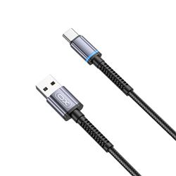 CABLE NB215 LIGHT CARGA RAPIDA 2A TIPO C A USB | 1 METRO | NEGRO - XONB215TC