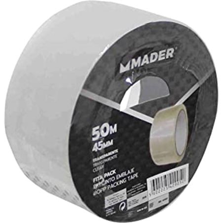 CINTA DE EMBALAJE TRANSPARENTE 50M X 45MM MADER - 42905