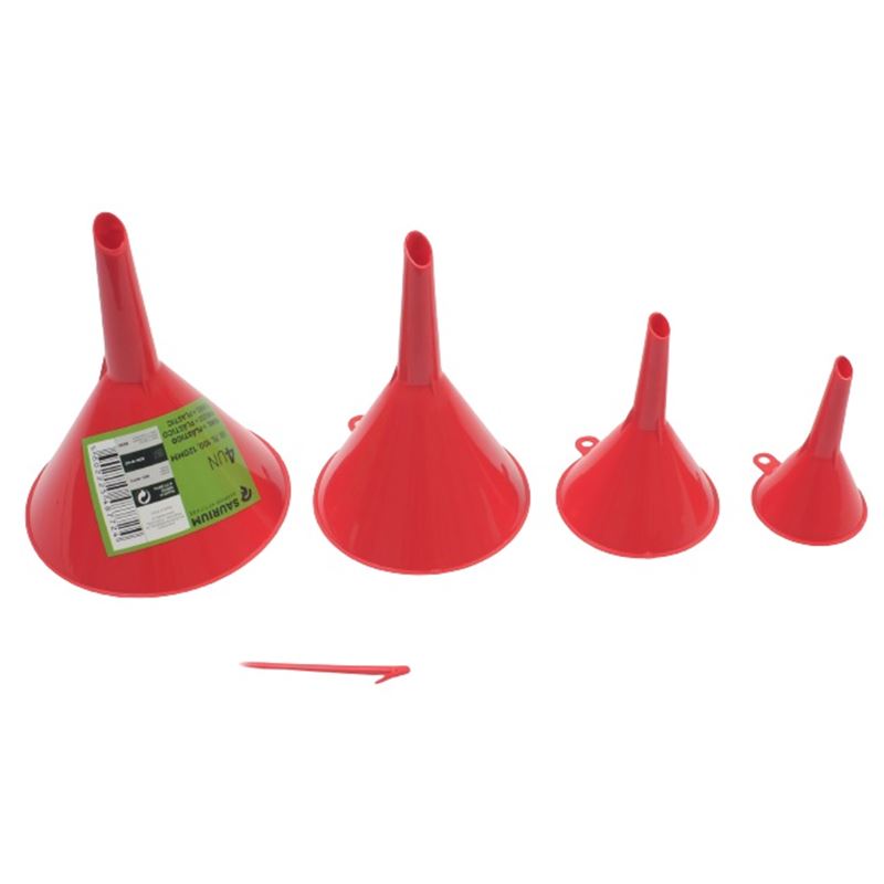 JUEGO 4 PCS EMBUDOS PLASTICO SAURIUM - 48772