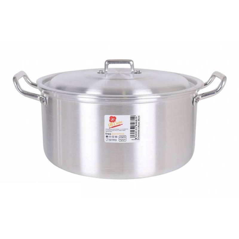 CACEROLA ALUMINIO CON ASAS 28CM 8 LITROS - 7631001028