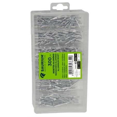 JUEGO 300 PCS REMACHES ALUMINIO SAURIUM - 47652