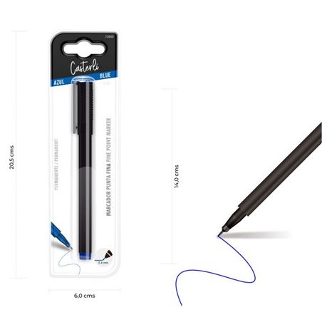 MARCADOR PERMANENTE PUNTA FINA 0.4MM COLOR AZUL CASTERLI - 13002