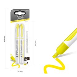 PACK 2 MARCADORES FLUORESCENTE 4MM AMARILLO CASTERLI - 18016