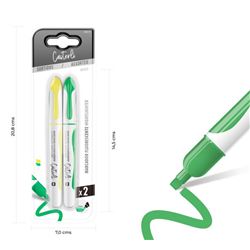 PACK 2 MARCADORES FLUORESCENTE 4MM AMARILLO, VERDE CASTERLI - 18019