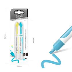 PACK 2 MARCADORES FLUORESCENTE 4MM AMARILLO,AZUL CASTERLI - 18017