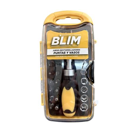 JUEGO 30 PIEZAS DESTORNILLADORES, PUNTAS Y VASOS BLIM - BL0268
