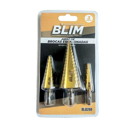 JUEGO 3 PCS BROCAS ESCALONADAS BLIM - BL0269