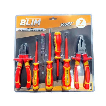 JUEGO 7 PCS HERRAMIENTAS AISLADAS 1000V. BLIM - BL0270