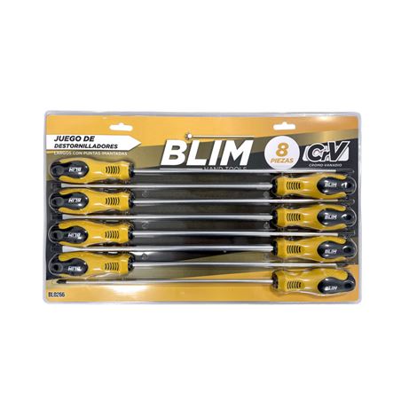 JUEGO 8 PIEZAS DESTORNILLADORES LARGOS BLIM - BL0266