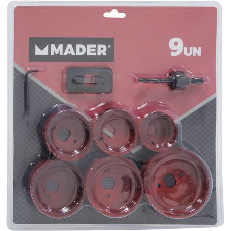 JUEGO 9 PCS CORONAS ACERO CARBONO MADER - 51791