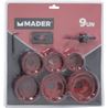 JUEGO 9 PCS CORONAS ACERO CARBONO MADER - 51791