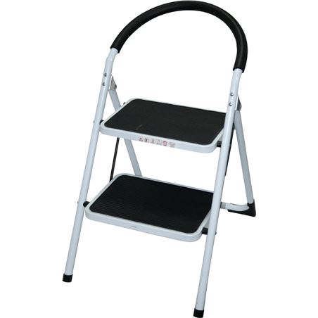 ESCALERA DOMESTICA EN ACERO Y GOMA 2P. MADER - 10070