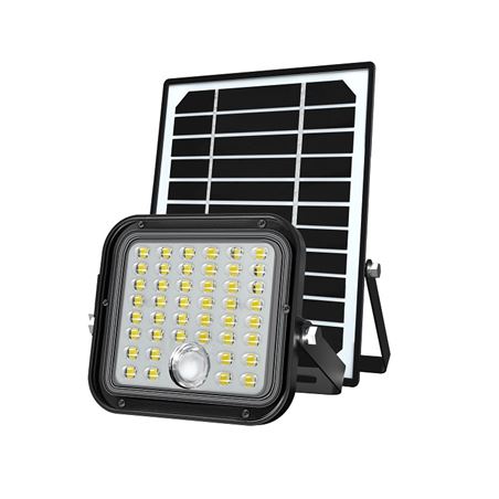 FOCO LED SOLAR 10W 1500LM CON SENSOR + MANDO ELBAT - EB0438