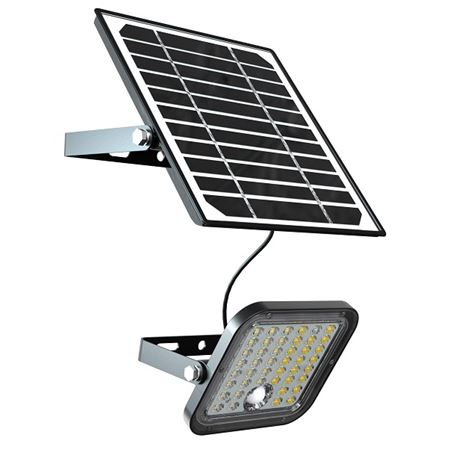 FOCO LED SOLAR 10W 1500LM CON SENSOR + MANDO ELBAT - EB0438-1