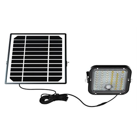 FOCO LED SOLAR 10W 1500LM CON SENSOR + MANDO ELBAT - EB0438-2