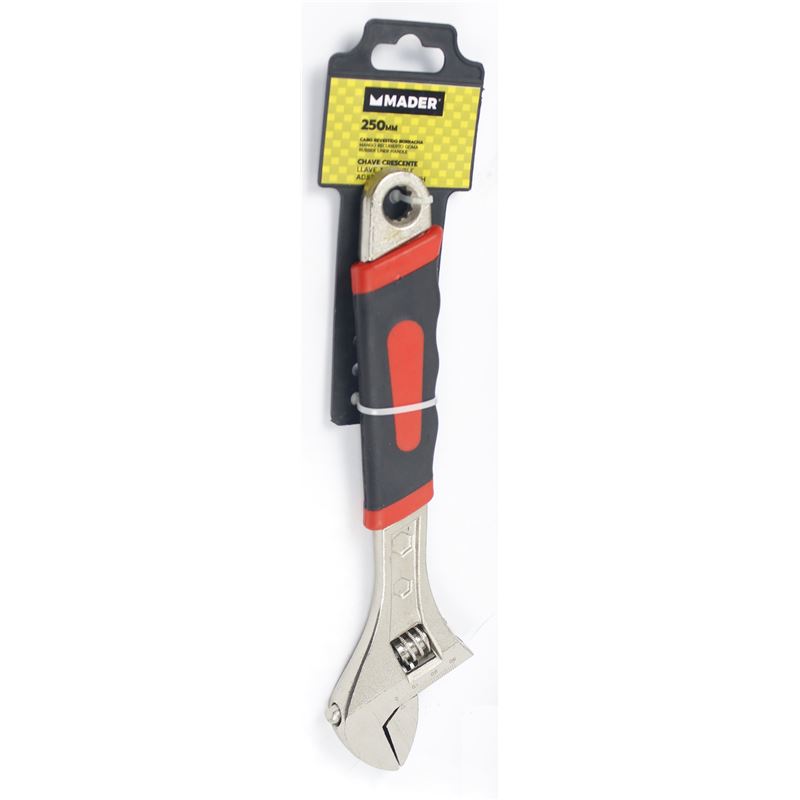 LLAVE INGLESA AJUSTABLE 10" MANGO GOMA MADER - 61191