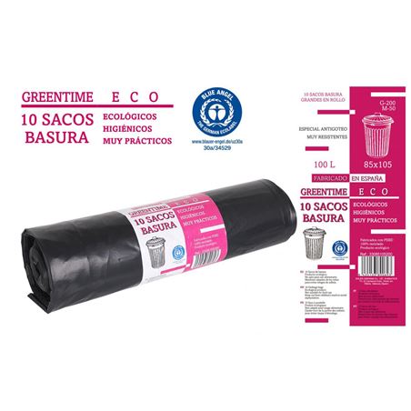 PACK 10 SACOS BASURA 100L 85X105 - 33085105200