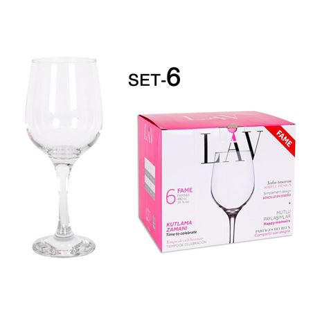 SET 6 COPAS VINO/AGUA 480CC FAME HI - 22187S