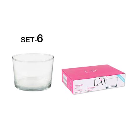 SET 6 VASOS CHIQUITO 240CC BODEGA - 20010S