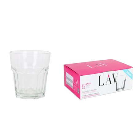 SET 6 VASOS AGUA 305CC ARAS - 20066S