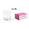 SET 6 VASOS WHISKY CRISTAL 280CC LIBERTY - 10909S