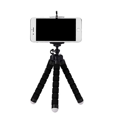 MINI TRÍPODE FLEXIBLE SMARTPHONE NEGRO - 54496-1