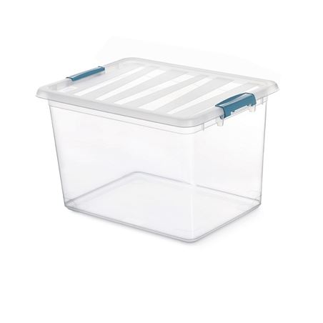 CAJA KATLA TRANSPARENTE 20 LITROS CON ASAS ERGONOMICAS 39X29X25.5CM - 83550