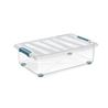 CAJA KATLA TRANSPARENTE 28 LITROS CON RUEDAS Y ASAS ERGONOMICAS 59X39X18.5M - 83549_1