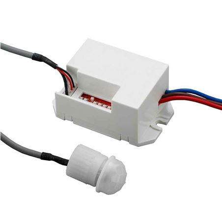 DETECTOR EMPOTRABLE DE MOVIMIENTO CON AJUSTE DE TIEMPO Y LUZ - 03227