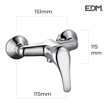 MONOMANDO EMPOTRADO DE BAÑERA CON ACCESORIOS EDM - 01163_1