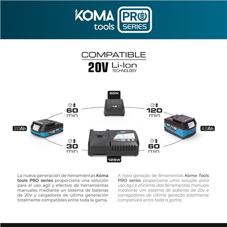 CARGADOR BATERIA 60W KOMA TOOLS PRO SERIES - 08772_1