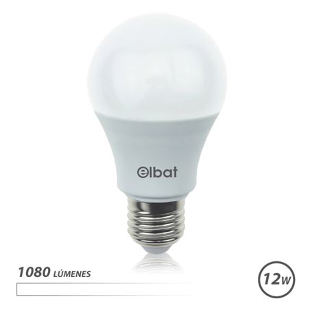 BOMBILLA LED A60 | 12W | 1080LM | E27 | LUZ BLANCA | ELBAT - EB0425